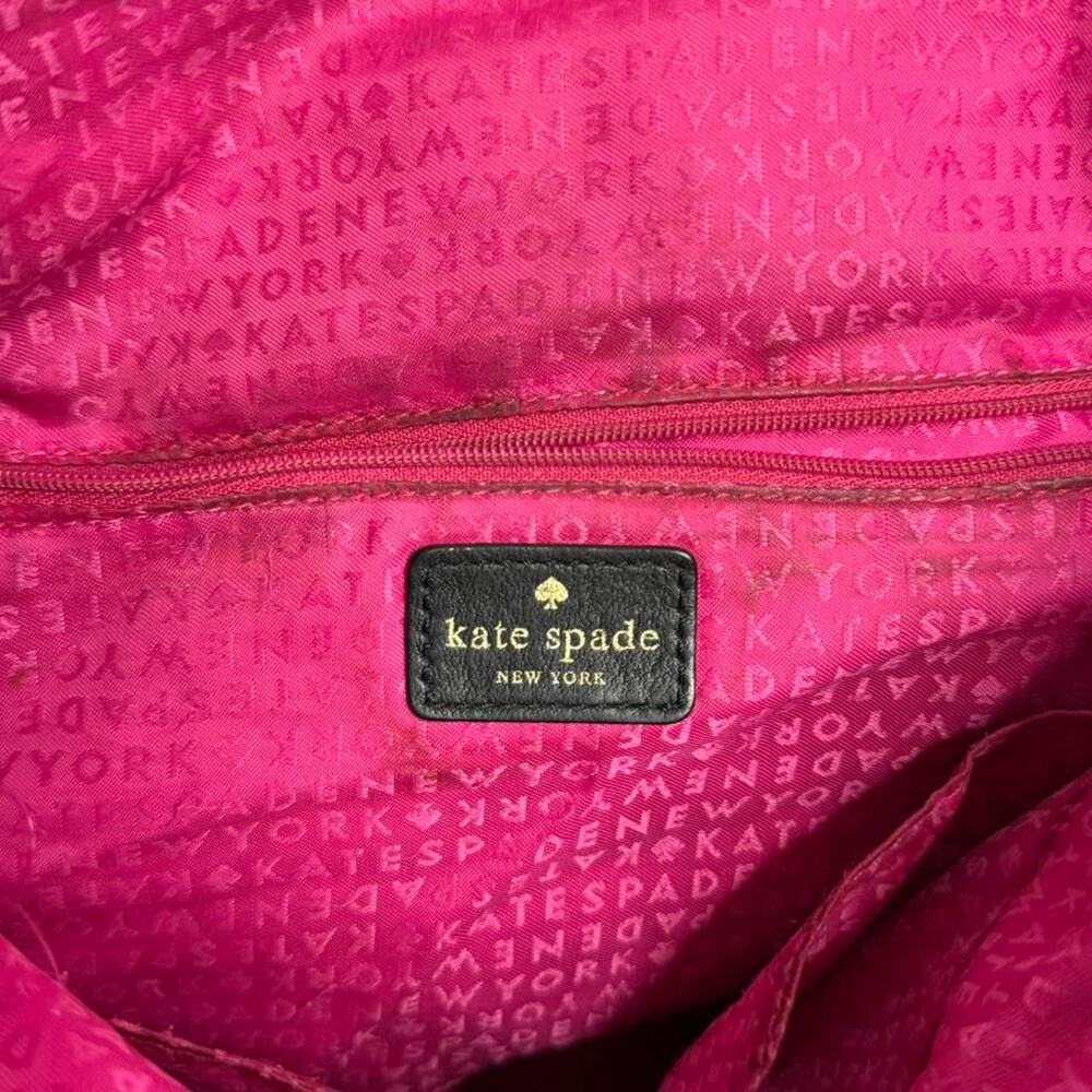 Kate Spade New York Highland Place Medium Maria Black leather shoulder bag Purse - Picture 7 of 8